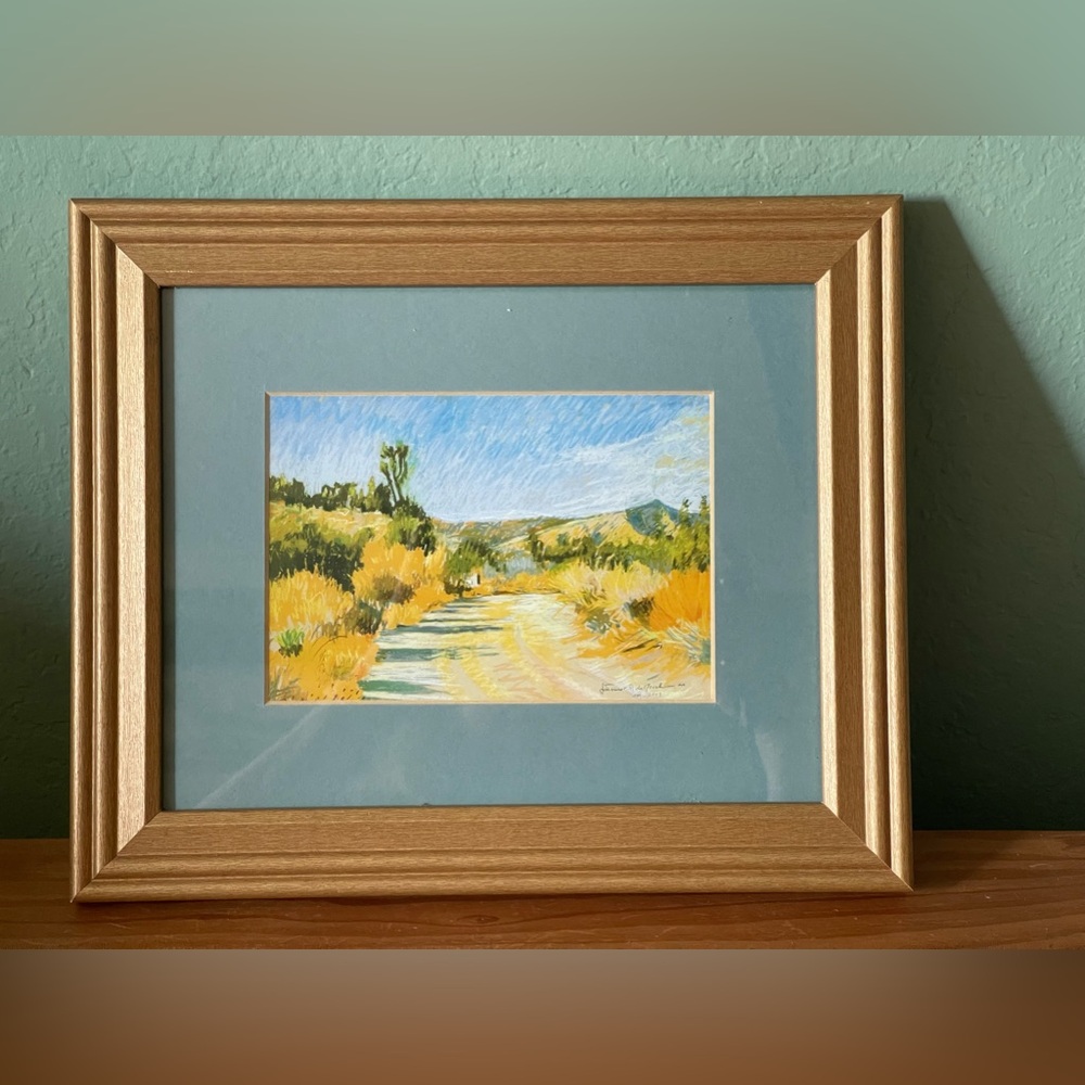 2003 painting in a beautiful frame of muted gold color 10x12”